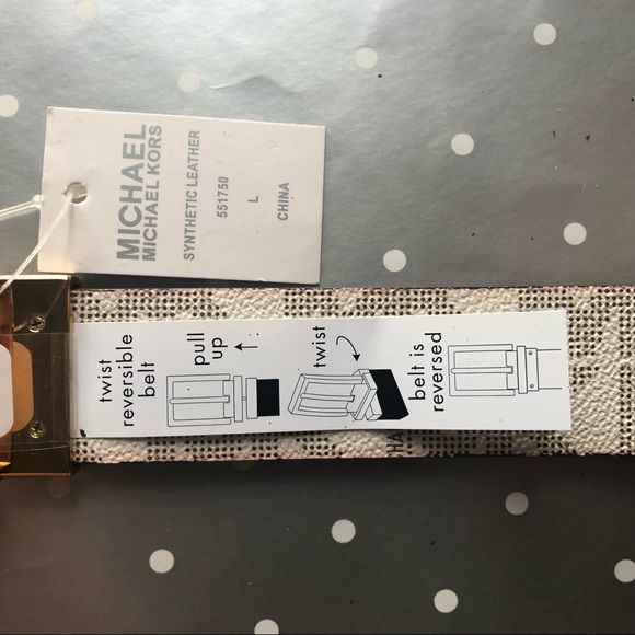 Michael Kors reversible belt brown/white L and XL - Picture 6 of 7
